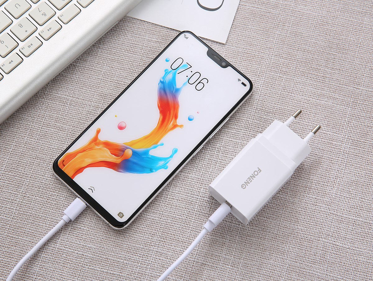 Incarcator retea Foneng- USB-18W-3A Alb - 3 | YEO